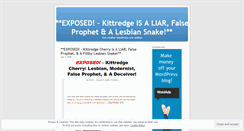 Desktop Screenshot of kittredgeexposedasaliarandfalseprophet.wordpress.com