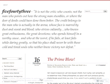 Tablet Screenshot of fivefourtythree.wordpress.com