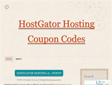 Tablet Screenshot of hostgatorhostingcouponcodes.wordpress.com