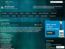 Tablet Screenshot of choricense.wordpress.com
