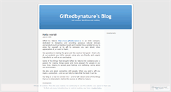 Desktop Screenshot of giftedbynature.wordpress.com