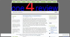 Desktop Screenshot of one4review.wordpress.com