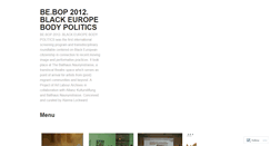 Desktop Screenshot of blackeuropebodypolitics.wordpress.com