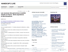 Tablet Screenshot of handicap2live.wordpress.com