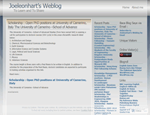 Tablet Screenshot of joeleonhart.wordpress.com