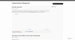 Desktop Screenshot of cyberwarfaremag.wordpress.com