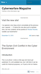 Mobile Screenshot of cyberwarfaremag.wordpress.com