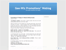 Tablet Screenshot of geewizpromotions.wordpress.com