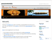 Tablet Screenshot of passiontoindia.wordpress.com