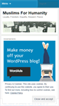 Mobile Screenshot of muslimsforhumanity.wordpress.com