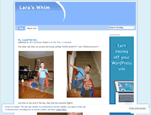 Tablet Screenshot of laraswhim.wordpress.com