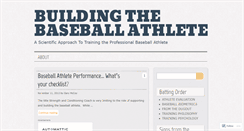 Desktop Screenshot of baseballathlete.wordpress.com