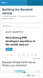 Mobile Screenshot of baseballathlete.wordpress.com