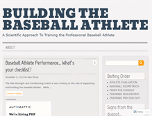 Tablet Screenshot of baseballathlete.wordpress.com