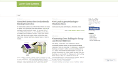 Desktop Screenshot of greensteelsystems.wordpress.com