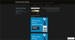 Desktop Screenshot of burkhartbiblestudies.wordpress.com