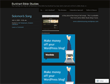 Tablet Screenshot of burkhartbiblestudies.wordpress.com