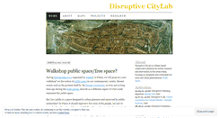 Desktop Screenshot of disruptivecitylab.wordpress.com