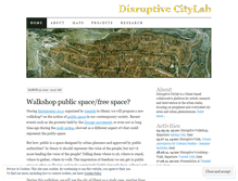 Tablet Screenshot of disruptivecitylab.wordpress.com
