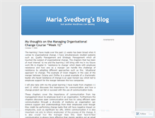 Tablet Screenshot of mariasvedberg.wordpress.com