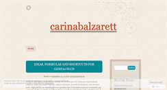 Desktop Screenshot of carinabalzarett.wordpress.com