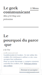 Mobile Screenshot of geekcommunicant.wordpress.com