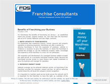 Tablet Screenshot of franchiseadvice.wordpress.com