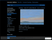Tablet Screenshot of lancastergalleries.wordpress.com