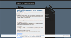 Desktop Screenshot of livingintheholyspirit.wordpress.com
