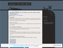 Tablet Screenshot of livingintheholyspirit.wordpress.com