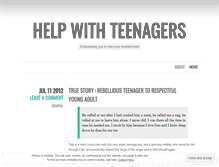 Tablet Screenshot of helpwithteenagers.wordpress.com