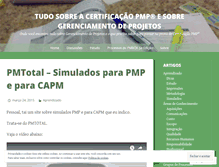 Tablet Screenshot of certificacaopmp.wordpress.com