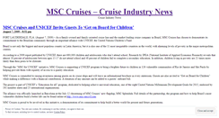 Desktop Screenshot of msccruisenews.wordpress.com