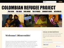 Tablet Screenshot of colombianrefugeeproject.wordpress.com