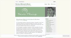 Desktop Screenshot of nicolamenage.wordpress.com