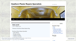 Desktop Screenshot of hawthornplasterrepairs.wordpress.com