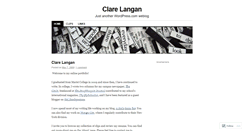 Desktop Screenshot of clarelangan.wordpress.com