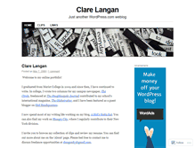 Tablet Screenshot of clarelangan.wordpress.com