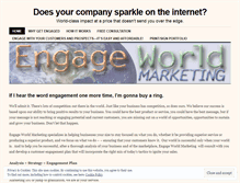 Tablet Screenshot of engageworldmarketing.wordpress.com