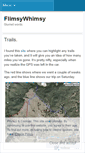 Mobile Screenshot of flimsywhimsy.wordpress.com