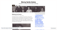 Desktop Screenshot of murrayfamilyhistory.wordpress.com