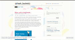 Desktop Screenshot of hashbucket.wordpress.com