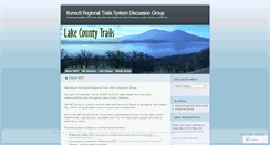 Desktop Screenshot of konoctitrails.wordpress.com