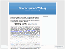Tablet Screenshot of moorishspain.wordpress.com