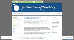 Desktop Screenshot of fortheloveofteaching.wordpress.com