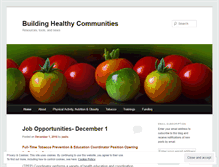 Tablet Screenshot of healthycommunities.wordpress.com
