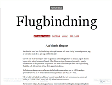 Tablet Screenshot of flugbindning.wordpress.com