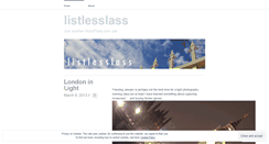 Desktop Screenshot of listlesslass.wordpress.com