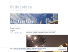 Tablet Screenshot of listlesslass.wordpress.com