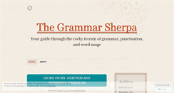 Desktop Screenshot of grammarsherpa.wordpress.com